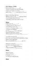 Gavin Degraw soldier lyrics assignment