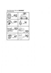 English Worksheet: Identifying the initial sound