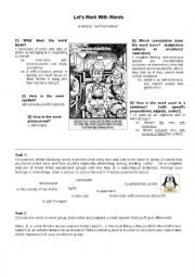 English Worksheet: Working with words - How to use a dictionary