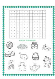 English Worksheet: A funny word search