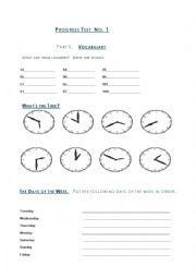 English Worksheet: progress test  for a refuse plant