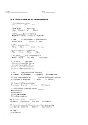 English Worksheet: PLACEMENT TEST