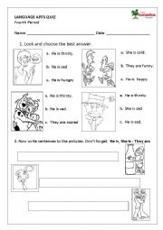 English Worksheet: Feelings 