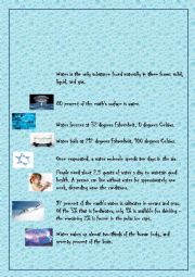 English Worksheet: Fun Water Facts