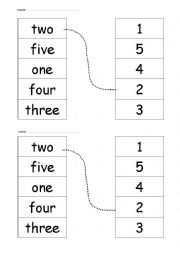 numbers 1-5