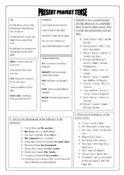 English Worksheet: present perfect simple