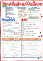 English Worksheet: Present Simple and Continuous