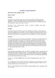 English Worksheet: Past Perfect Activity_ So, Whos Lying, Inspector