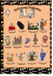 English Worksheet: Halloween Pictionary - Second Part