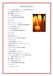 English Worksheet: Eternal Flame - Lyric