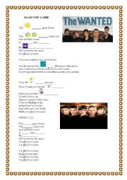English Worksheet: Glad you Came - The Wanted