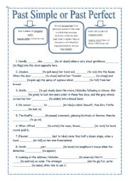 English Worksheet: Past Perfec VS Pas simple