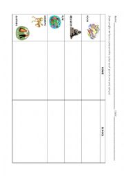 English Worksheet: Culture Comparison - Home vs. School
