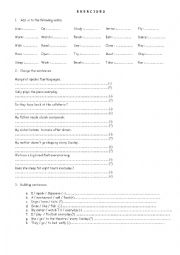 English Worksheet: PRESENT SIMLPLE