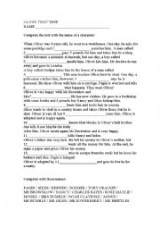 English Worksheet: Oliver Twist Reading Test