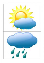 English Worksheet: Weather Flashcards