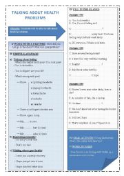 English Worksheet: Talking about Health Problems
