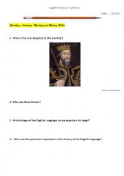 English Worksheet: william the conqueror