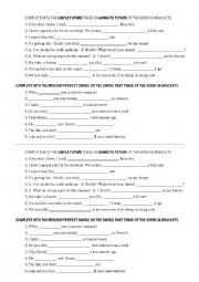 English Worksheet: grammar practice