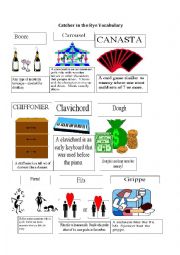 English Worksheet: Catcher in the Rye Visual Vocabulary