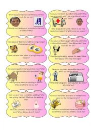 English Worksheet: Passive speaking cards