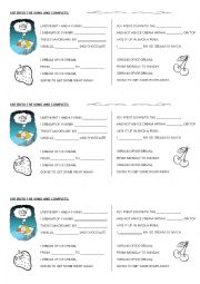 English Worksheet: Ice Cream Song