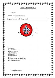 English Worksheet: Lost - season 1, episode 1