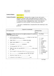 English Worksheet: Math Assessment Grade 6