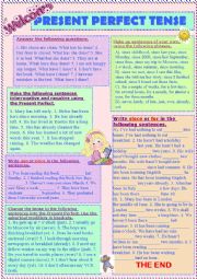 English Worksheet: PRESENT PERFECT