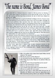 English Worksheet: The greatest British spy!