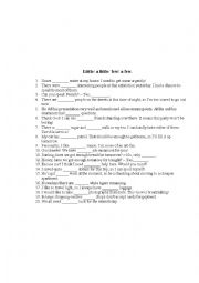 English Worksheet: Little/few/a little/a few