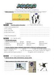 English Worksheet: BANKSY - listening