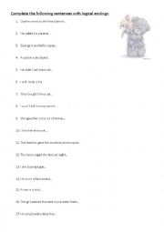 English Worksheet: Purpose Sentences Practice