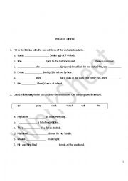 Present simple worksheet