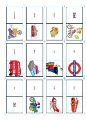 English Worksheet: Domino: transport