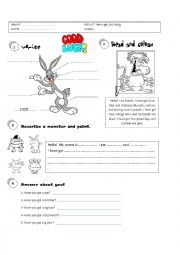English Worksheet: test on body parts and have got