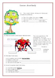 English Worksheet: FAMILY