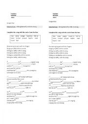 English Worksheet: Simple past song Killing me softly