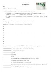 English Worksheet: Starbucks