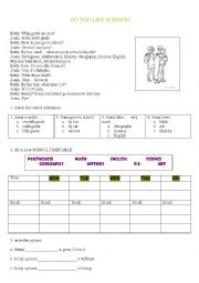 English Worksheet: SUBJECTS