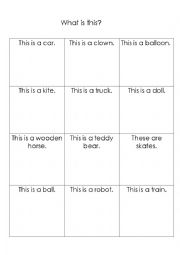 English Worksheet: Toys