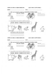 English Worksheet: Comparatives