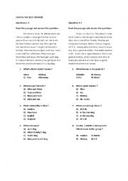 English Worksheet: reading grade 5th