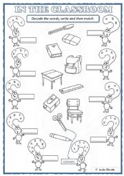 English Worksheet: In the Classroom