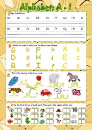 English Worksheet: Alphabet - Letters:A-I