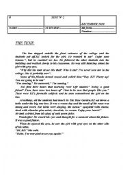 English Worksheet: test for 8th formers tunisian pupils