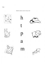 English Worksheet: initial sounds - alphabet