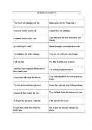 English Worksheet: Grammar Passive
