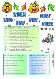 English Worksheet: QUESTIONS