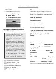 English Worksheet: Past Continuous Test